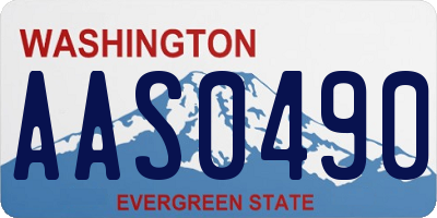 WA license plate AAS0490