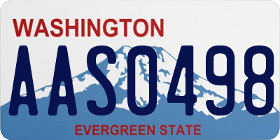 WA license plate AAS0498