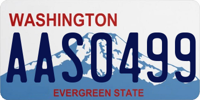 WA license plate AAS0499