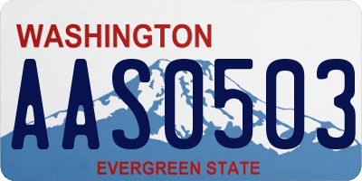 WA license plate AAS0503