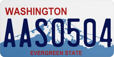 WA license plate AAS0504