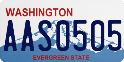 WA license plate AAS0505