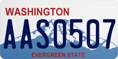 WA license plate AAS0507