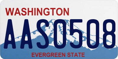 WA license plate AAS0508