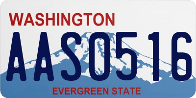WA license plate AAS0516