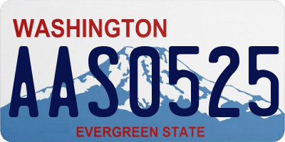 WA license plate AAS0525