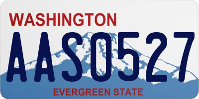 WA license plate AAS0527