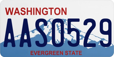 WA license plate AAS0529