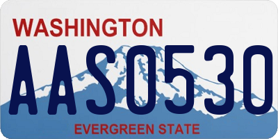 WA license plate AAS0530