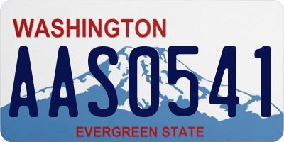 WA license plate AAS0541