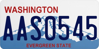 WA license plate AAS0545