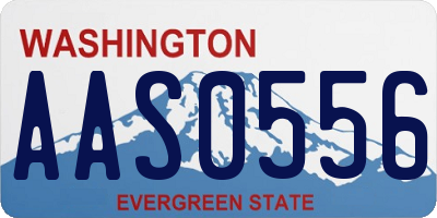 WA license plate AAS0556