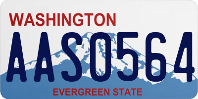 WA license plate AAS0564
