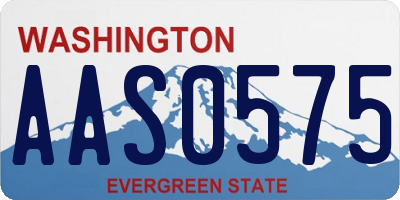 WA license plate AAS0575