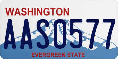 WA license plate AAS0577