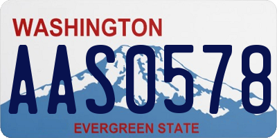 WA license plate AAS0578