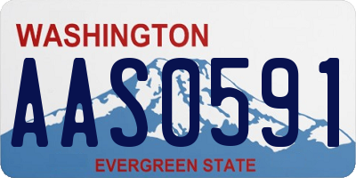 WA license plate AAS0591