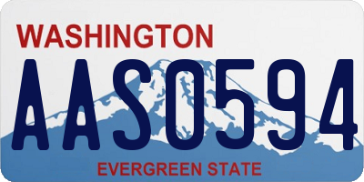 WA license plate AAS0594