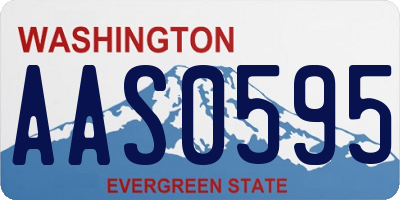 WA license plate AAS0595