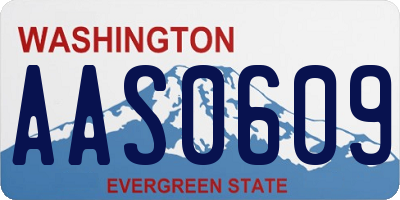 WA license plate AAS0609
