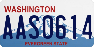 WA license plate AAS0614