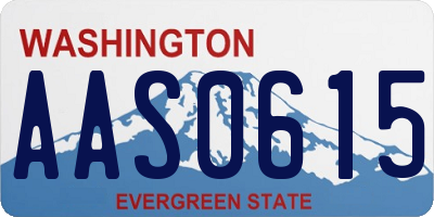 WA license plate AAS0615