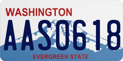 WA license plate AAS0618