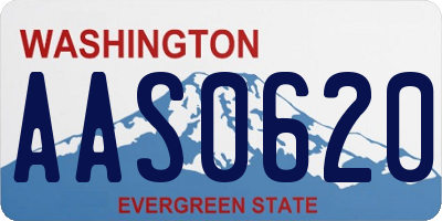 WA license plate AAS0620