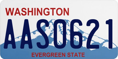 WA license plate AAS0621