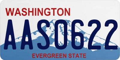 WA license plate AAS0622