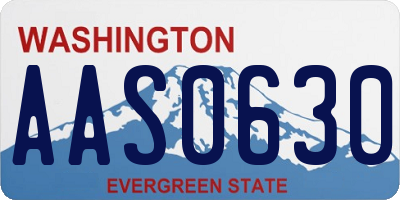 WA license plate AAS0630