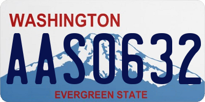 WA license plate AAS0632