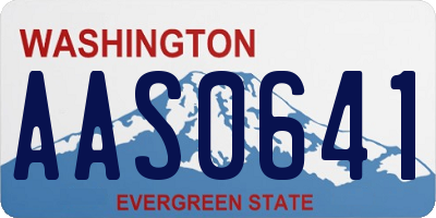 WA license plate AAS0641