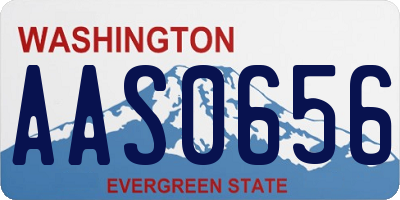 WA license plate AAS0656