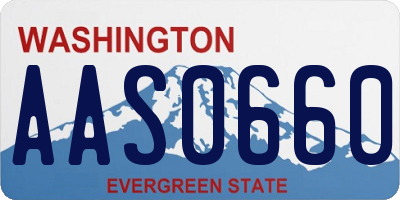 WA license plate AAS0660