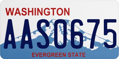 WA license plate AAS0675