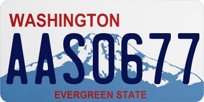 WA license plate AAS0677