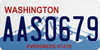 WA license plate AAS0679