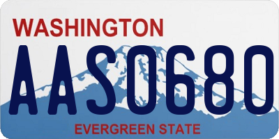 WA license plate AAS0680