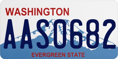 WA license plate AAS0682