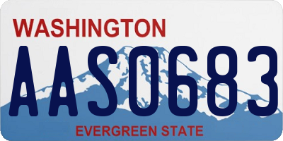 WA license plate AAS0683