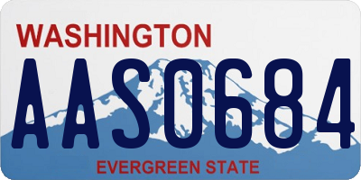 WA license plate AAS0684