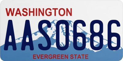 WA license plate AAS0686