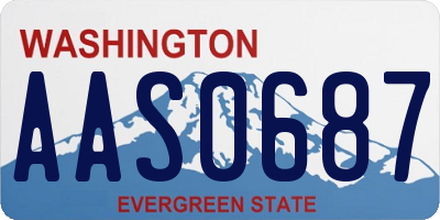 WA license plate AAS0687