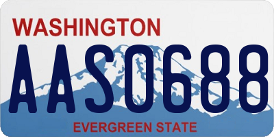 WA license plate AAS0688