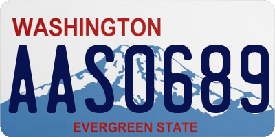 WA license plate AAS0689