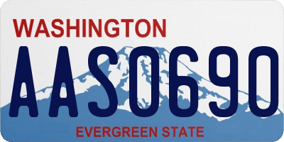 WA license plate AAS0690