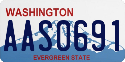 WA license plate AAS0691