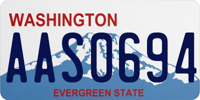 WA license plate AAS0694