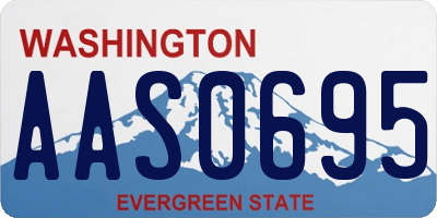 WA license plate AAS0695